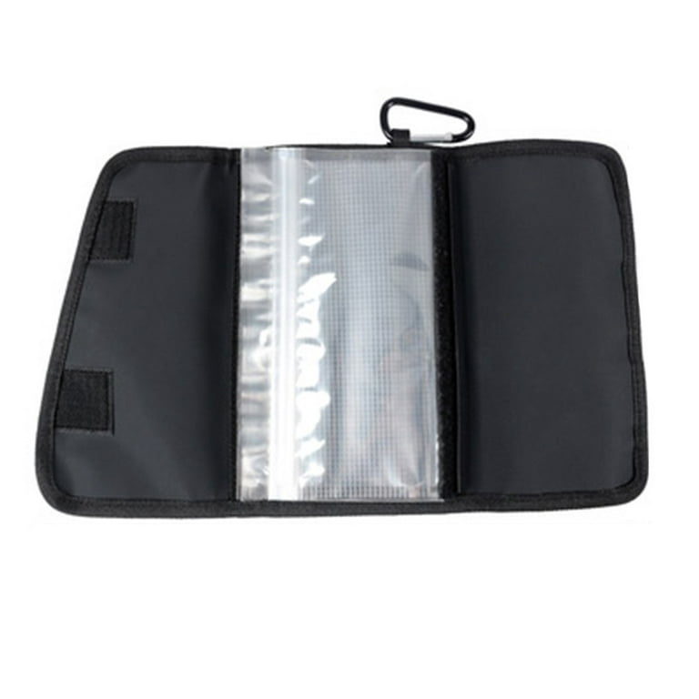 Fishing Worm Bait & Jigs Storage Wrap with 6 PVC Bags Soft Lure Binder Baits  Bag 