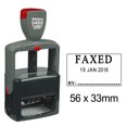 thumbnail image 1 of Printtoo Office Document Heavy Duty Stamp With Faxed By Text Self Inking Date Rubber Stamp-Black, 1 of 1