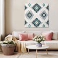 thumbnail image 5 of Turquoise Wall Art Painting on Canvas, Bohemian Southwest Neutral Aesthetic Canvas Art Home Prints Wall Art Framed Modern Artwork for Living Room Bedroom Wall Decor 20x20in, 5 of 9