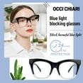 thumbnail image 2 of OCCI CHIARI Oversized Reading Glasses Women Trendy Large Readers 1.0 1.25 1.5 1.75 2.0 2.25 2.5 2.75 3.0 3.5 4.0 5.0 6.0 (Black+clear, 6.00), 2 of 6