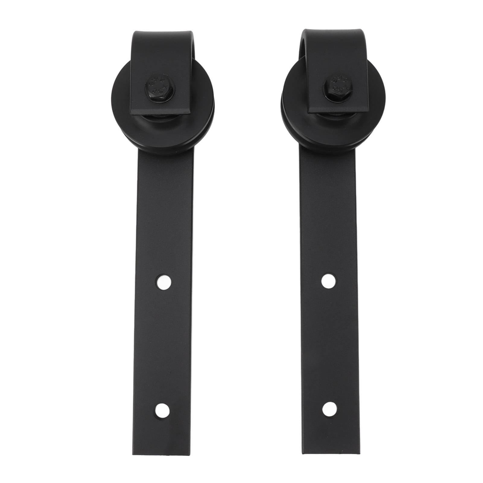 1 Pair Sliding Barn Door Rail Pulley Kit, Carbon Steel Track Sliding