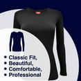 thumbnail image 4 of Natural Uniforms Under Scrub Tee Crew Neck Long Sleeve T-Shirt Underscrub Tee (Black, X-Small), 4 of 7