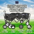 thumbnail image 5 of MACSPORTS Extended Folding Outdoor Utility Wagon, Black, 5 of 12