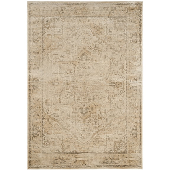 SAFAVIEH Vintage Adrian Bordered Area Rug, Stone, 3'3" x 5'7"
