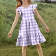 thumbnail image 4 of Eltusu Girls Dresses, Casual Comfort Sleeveless Crewneck Summer Clothes Purple Size 7-8 T, 4 of 7