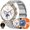 SILVER, variant on Smart Watch for Men,1.85" HD Touchscreen, Bluetooth Calling (Answer/Make Calls), 100+ Sports Modes, 10-Day Standby, IP68 Waterproof, Fitness Tracker Compatible with Android & iPhone (3 Strap)