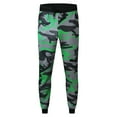 thumbnail image 4 of Glisme Men Pants Straight Leg Elastic Waist Relax Fit Jogger Trousers Classic Daily Wear M Green, 4 of 6