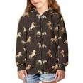 thumbnail image 3 of Chririnla Cartoon Horse Pattern Teen Girls Casual Hoodie Long Sleeve Soft with Pockets Loose Comfy Pullover for Daily Wear Size 14-16, 3 of 7