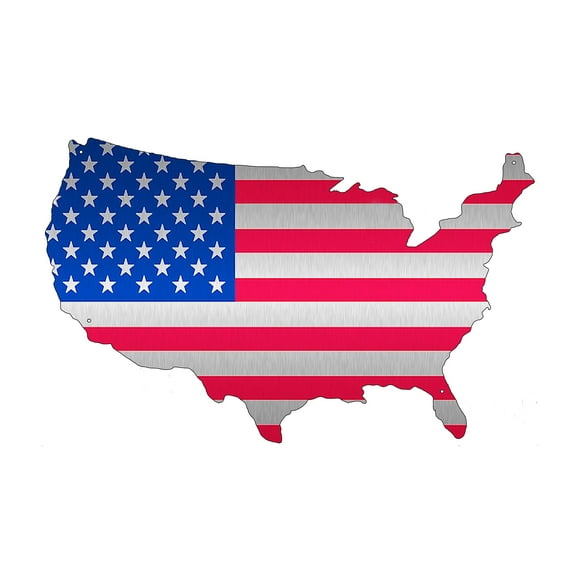 Rogue River Tactical USA American Flag Metal Tin Sign Wall Decor Man Cave Bar US United States Old Glory Cut Out Outline