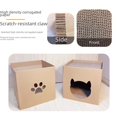 thumbnail image 1 of Papel corrugado de alta densidad plegable para camas para gatos de espacios grandes, productos para gatos resistentes a los arañazos y al desgaste, 1 of 3