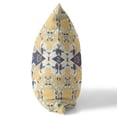 thumbnail image 2 of 28" Rose Diamond Broadcloth Blown and Closed Pillow in Yellow Blue Fabric, 2 of 5