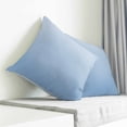 thumbnail image 3 of Blue Striped Pillow Covers 26x26 Inch Decorative Throw Pillow Cover, Modern Minimalist Ombre Vertical Stripes Sofa Pillowcases Accent Cushion Case Home Decor Bedroom Living Room, 3 of 6