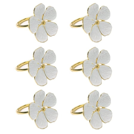 

Gold Flower Napkin Rings - Elegant Wedding Party Holder