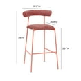thumbnail image 5 of Liliana Mauve Velvet Bar Stool, 5 of 6