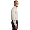 thumbnail image 3 of Port Authority S608 Mens Long Sleeve Easy Care Shirt, Light Stone & Classic Navy - Extra Small, 3 of 6