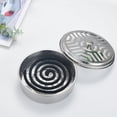 thumbnail image 2 of Round Mosquito Coil Holder Stainless Steel Mosquito Coil Disk Portable Mosquito Coil Tray with Hollow Cover, 2 of 8