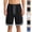 Black, variant on HAJWOH Men's Basketball Shorts Elastic Waist with Drawstring Breathable Athletic Gym Running Casual Sports Shorts