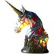 thumbnail image 1 of Luz de mesa retro, vitral de resina, luz de noche, adorno para el hogar (unicornio), 1 of 6