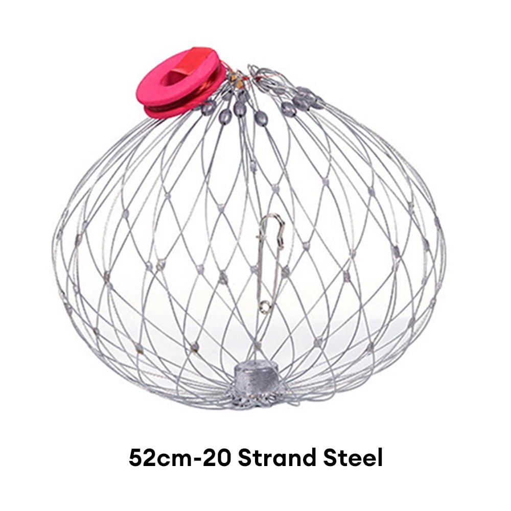 Cage De Pêche Automatique Pliable – Filet Inox Pour Crabes, Crevettes, Poissons – Eau Douce Et Salée