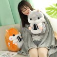 thumbnail image 2 of Calentador de manos de hámster de peluche 3 en 1, ratón de peluche con manta, juguetes de peluche suaves para niños, muñecas para niñas, regalo de cumpleaños y Navidad, 40cm, 2 of 5