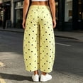 thumbnail image 6 of Cloaraye Denim Pants for Women High Waisted Wide Leg Barrel Jeans with Pockets Fashion Dots Printed Palazzo Pants, 6 of 9