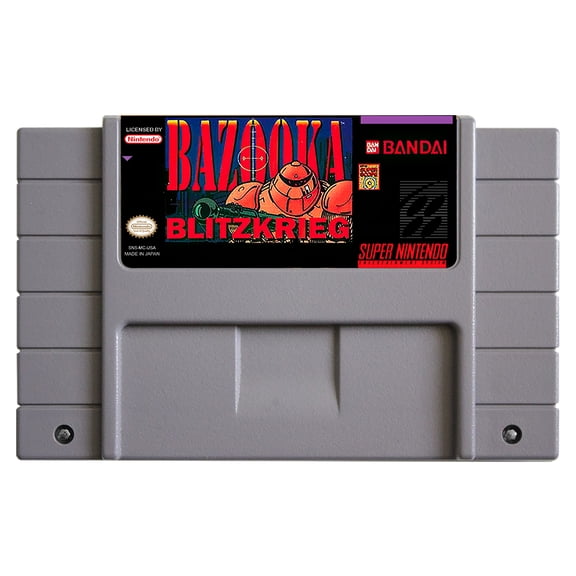 SNES Games Cartridge Bazooka Blitzkrieg
