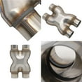 thumbnail image 6 of Car Escape Exhaust Muffler H Pipe X Tube Exhaust 4 Way Adapter Connector For 409 Stainless Steel 2" 2.25" 2.5" 3" Inlet, 6 of 7