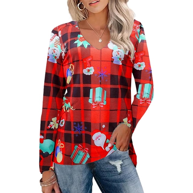 Camiseta Aceshion Kiss Lips de manga larga para mujer, casual, fiesta