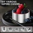thumbnail image 2 of HLONK 10Pcs Stainless Steel Dessert Rings With Pusher Multifunctional Rust Resistant Cake Cutter Molds Heatproof Non Stick Cake Ring Molds for Baking Cooking, 2 of 10