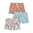 thumbnail image 1 of Pantalones cortos Simple Joys de Carter's Girls, paquete de 3 unidades, azul claro/marrón/blanco, 7 años, 1 of 4