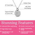 thumbnail image 3 of Cate & Chloe Summer Collection 18k White Gold Plated Engraved Initial Pendant Necklace for Women, 3 of 6