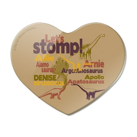 

Let s Stomp! Large Big Dinosaur Train Heart Acrylic Fridge Refrigerator Magnet