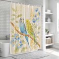thumbnail image 6 of Flowers Birds Bathroom Shower Curtains with 12 Hooks Polyester Waterproof Shower Curtain for Stalls and Bathtubs Farmhouse Botanical Blooms Floral Decorative Bathroom Privacy Curtain 36x72 Inches, 6 of 9