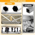 thumbnail image 6 of COBIZI Canopy Tent 10x20 Pop Up Heavy Duty Canopy Tent with 6 Removable Sidewalls,Party Tent for Weddings,Beaches,Outdoor Events,Commercial Seasonal Wind UV 50+& Waterproof&Sunburn Protection,Khaki, 6 of 9
