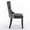 Black+Gray, variant on PORKISS Dining Chairs Set of 2, Modern Wood and PU Dining Room Chairs with Back Ring and Nailhead Trim, Upholstered Tufted Velvet Chair with Wood Legs for Kitchen, White/Black