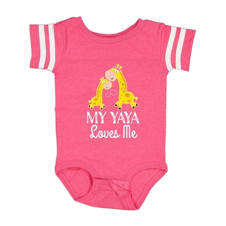 

Inktastic My Yaya Loves Me Giraffe Gift Baby Boy or Baby Girl Bodysuit