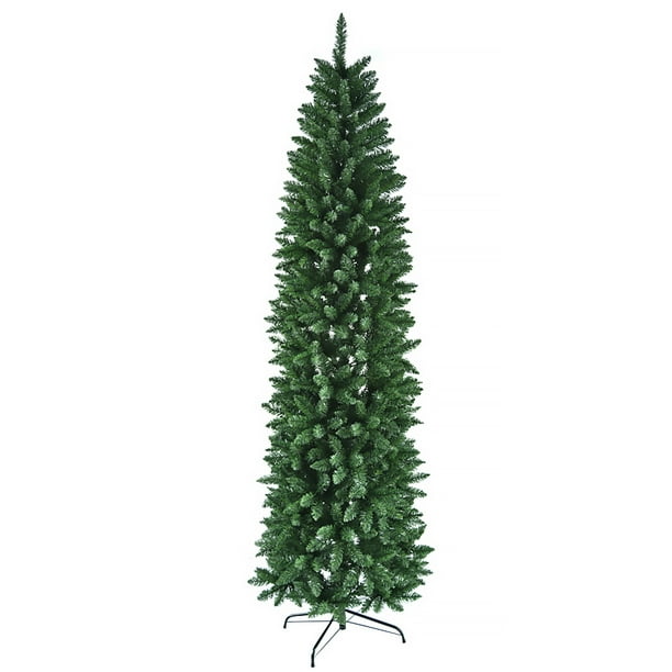 7 5ft Artificial Pointed Pvc Metal Pen Holder Christmas Tree Indoor Outdoor Decoration Faux Pine Branches Walmart Com Walmart Com