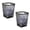 Black-5-Gallon, variant on Mesh Trash Can  Waste Paper Basket Square Office Metal 9.75"l X 9.75"w 12.25"h Set Of 2 Black