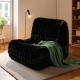 thumbnail image 2 of Ovios Bean Bag Chair Oversized Giant Lazy Floor Sofa Togo Couch for Adults and Kids Plush Faux Cloud Fireside Chair for Living Room Bedroom Dorm Office,Black, 2 of 9