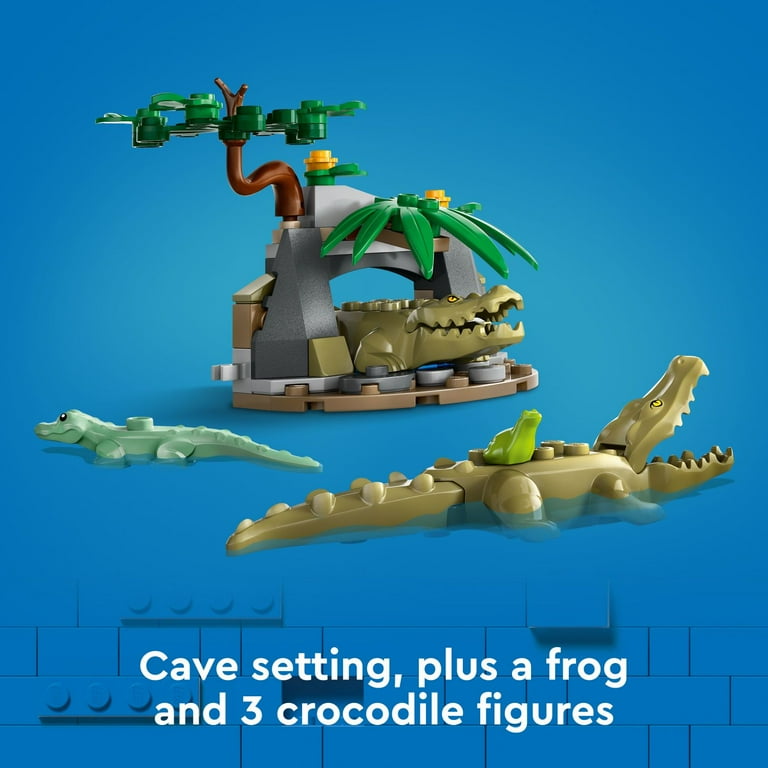 LEGO City Jungle Explorer Water Plane Toy Seaplane for Boys and Girls ages 6 and Up with 2 Minifigures a Frog and 3 Crocodile Action Figures Fun