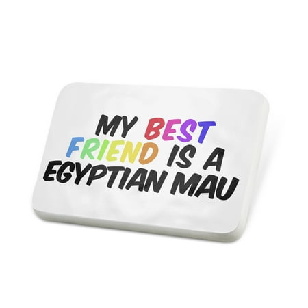 Porcelein Pin My best Friend a Egyptian Mau Cat from Egypt Lapel Badge –
