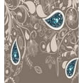 thumbnail image 3 of Paisley Duvet Cover Set, Oriental Motifs with Swirled Branch and Flower Pattern Bohemian Art, Decorative 3 Piece Bedding Set with 2 Pillow Shams, Calking Size, Pale Brown Teal, by Ambesonne, 3 of 3
