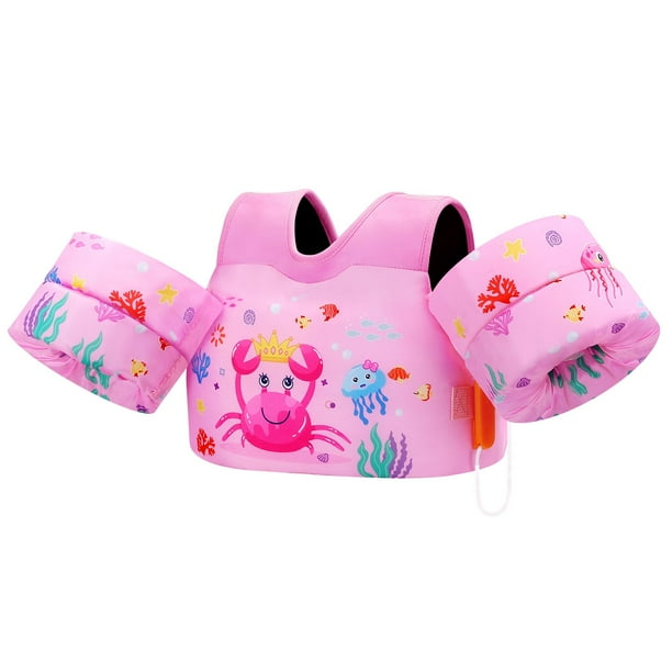 Chaleco de natación MoKo Floaties para niños pequeños de 6 a 14 kg con silbato