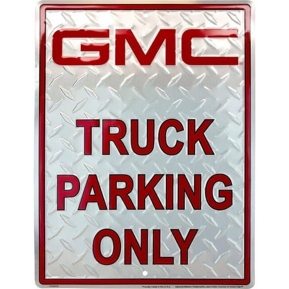 Hangtime GMC Truck Parking Only 12x16 inch