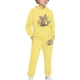 thumbnail image 2 of DISNIMO Yellow Cat Hoodie Set Girls Size 8-9 Hoodies Girls 2 Piece Hoodie Outfits for Girls Pullover Sweatshirt Hoodie Set for Travel Hoodie with Pockets Kids Lightweight Hoodie Sets Girls, 2 of 7