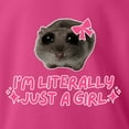 thumbnail image 6 of Wild Bobby I'm Literally Just a Girl Funny Deep Fried Brain Rot Hamster Meme Unisex Hoodie Sweatshirt, 6 of 6
