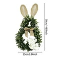 thumbnail image 4 of JHEHF 19.7" Easter Bunnies Wreath Rabbit Shaped Rustic Farmhouse Front Door Garland Wall Window Hanging Ornament Spring Festival Wreath Decorations, 4 of 9