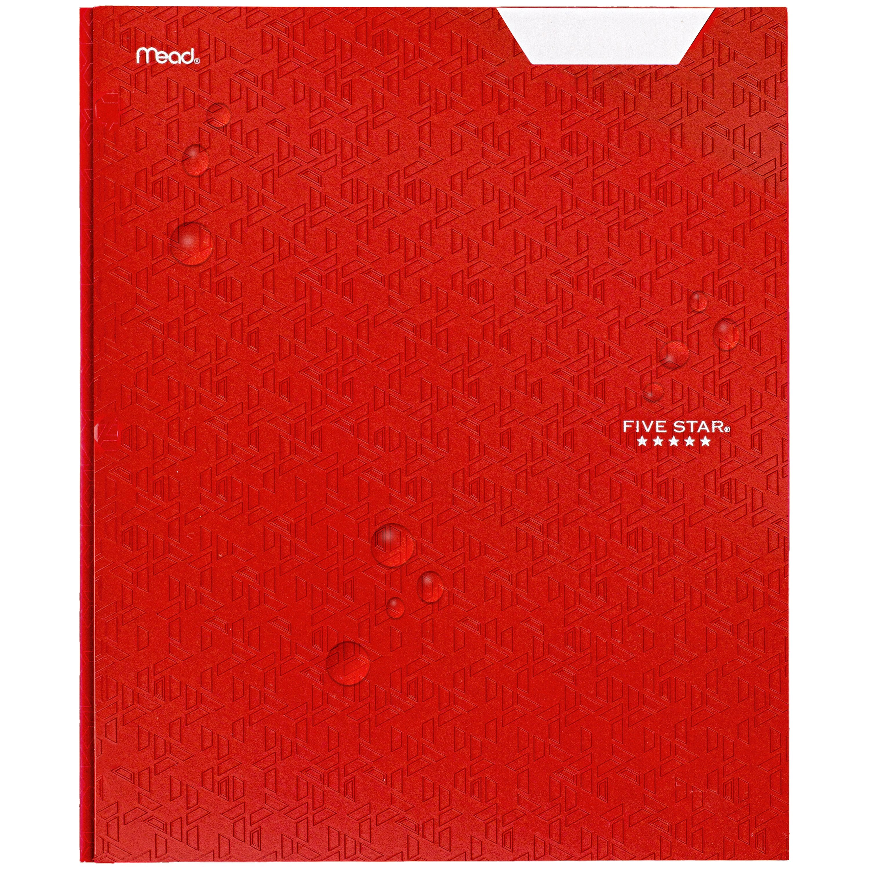 (2 pack) Five Star Pocket and Prong Paper Folder, Fire Red (340020A-WMT22)