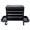 Black, variant on 350-Pound Capacity Garage Glider Rolling Tool Chest Seat with Magnetic Trays, Black Steel Workshop Stool