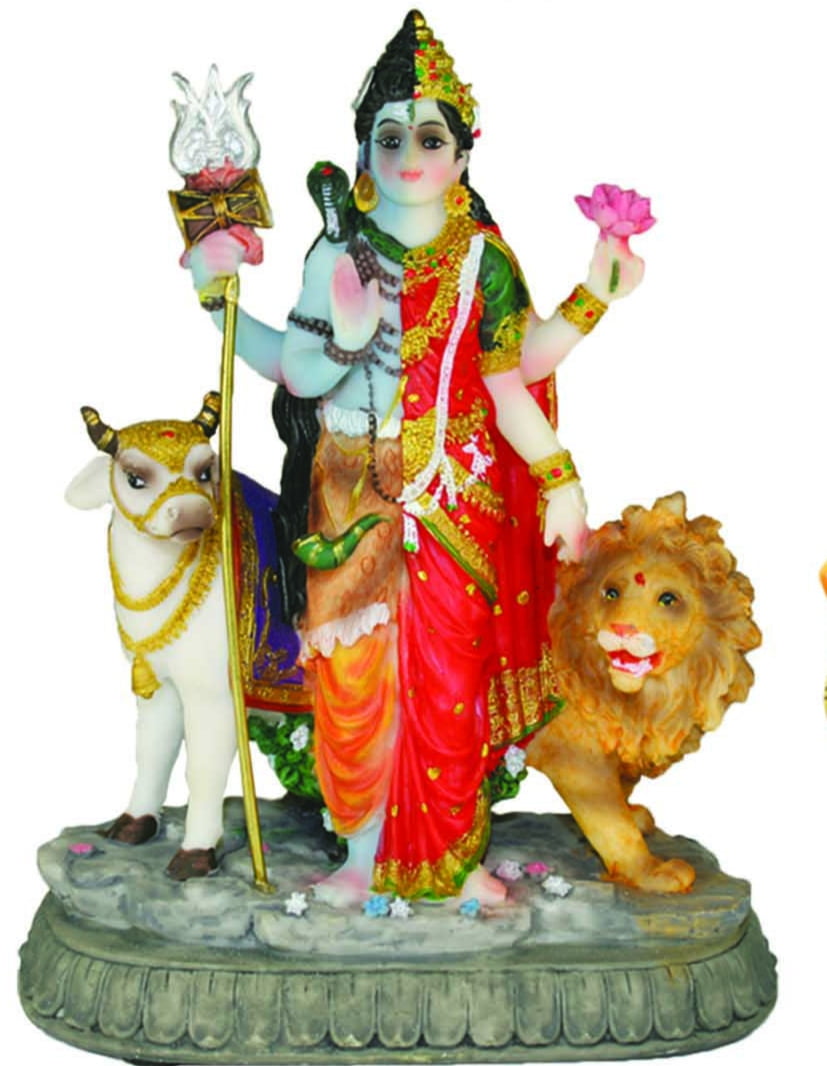 Global Desi Shiv Shakti Statue Idol Murti 7"